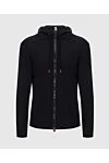 Kiton Black cotton sports jacket for men - Features: hood. cotton. zipper. Country of manufacture: Italy. Care: specialized cleaning - photo 1