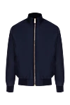 Billionaire Blue polyester jacket for men - zipper. embroidered logo. two side pockets. 100% polyester (PL). Country of manufacture: Italy. Care: specialized cleaning - photo 1