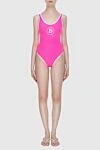 Swimsuit made of polyamide and elastane pink for women Balmain - logo. 80% polyamide, 20% elastane. Country of manufacture: Italy. Care: specialized cleaning - photo 2