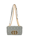 Dior Gray leather bag for women - Decoration: logo on the Clasp:decorative stitching, gold-plated clasp and chain. genuine leather. Country of manufacture: Italy. Care: specialized cleaning - photo 1