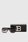 Balmain Black metal glasses for men - Frame color: golden. black. titanium. Country of manufacture: Italy. Care: specialized cleaning - photo 5