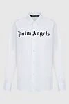 Palm Angels Рубашка из хлопка белая женская - Особенности: логотип. хлопок. Страна производитель: Италия. Уход: специализированная чистка - фото 1