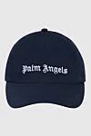 Palm Angels Кепка из хлопка синяя женская - ремешок. Вышивка логотипа. 100% хлопок. Страна производитель: Италия. Уход: специализированная чистка - фото 1