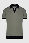 Loro Piana Cotton polo green for men - Contrast collar and cuffs, contrast trim. 100% cotton. Country of manufacture: Italy. Care: specialized cleaning - photo 1