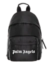 Palm Angels Рюкзак из нейлона и полиуретана черный мужской - логотип. полиуретан, нейлон. молния. Страна производитель: Италия. Уход: специализированная чистка - фото 1