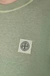 Stone Island Ерлерге арналған жасыл мақтадан жасалған футболка - логотип патч. Құрамы: 100% мақта. Шығарылған елі: Италия. Күтім: арнайы тазалау - фото 5