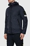 Stone Island Ерлерге арналған көк полиамидті күрте - Қосымша: сорғыш. Құрамы: 100% полиамид. Жабу: найзағай. Шығарылған елі: Италия. Күтім: арнайы тазалау - фото 3