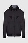 Stone Island Black polyamide jacket for men - hood. Decoration: logo on the sleeve. 100% polyamide. zipper. Country of manufacture: Italy. Care: specialized cleaning - photo 1