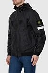 Stone Island Black polyamide jacket for men - hood. Decoration: logo on the sleeve. 100% polyamide. zipper. Country of manufacture: Italy. Care: specialized cleaning - photo 3