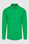 MC2 Saint Barth Men's green linen shirt - 100% linen. Closure: buttons. Country of manufacture: Italy. Care: specialized cleaning - photo 1