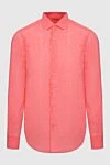 MC2 Saint Barth Pink linen shirt for men - 100% linen. Closure: buttons. Country of manufacture: Italy. Care: specialized cleaning - photo 1