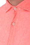 MC2 Saint Barth Pink linen shirt for men - 100% linen. Closure: buttons. Country of manufacture: Italy. Care: specialized cleaning - photo 5