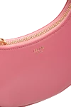 Celine Women's pink leather bag with logo - logo print. genuine leather. zipper. Country of origin: Italy. Care: specialized cleaning - photo 5