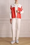 Women's jacket red and white with logo on the back Celine - contrasting design, logo. polyethylene. Country of origin: Italy. Care: specialized cleaning - photo 2