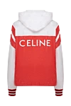 Celine Women's jacket red and white with logo on the back - contrasting design, logo. polyethylene. Country of origin: Italy. Care: specialized cleaning - photo 7