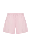 Prada Pink silk shorts for women - 100% silk. buttons, elastic inserts. Country of manufacture: Italy. Care: specialized cleaning - photo 7