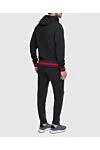 Kiton Men's cotton sports suit, black - Contrast trim. Hood. 100% cotton. Closure: Elastic waistband with drawstring, zipper. Four side pockets. Country of manufacture: Italy. Care: specialized cleaning - photo 3