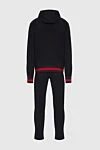 Kiton Men's cotton sports suit, black - Contrast trim. Hood. 100% cotton. Closure: Elastic waistband with drawstring, zipper. Four side pockets. Country of manufacture: Italy. Care: specialized cleaning - photo 7