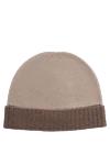 Kiton Men's beige cashmere hat - logo. 100% cashmere. Country of manufacture: Italy. Care: specialized cleaning - photo 3