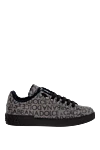 Dolce & Gabbana Gray cotton and polyester sneakers for men - logo pattern. 50% cotton, 50% polyester. lacing. Sole height: 3 cm. rubber. Country of manufacture: Italy. Care: specialized cleaning - photo 1