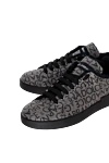 Dolce & Gabbana Gray cotton and polyester sneakers for men - logo pattern. 50% cotton, 50% polyester. lacing. Sole height: 3 cm. rubber. Country of manufacture: Italy. Care: specialized cleaning - photo 5