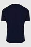 Men's blue cotton T-shirt with logo Brunello Cucinelli - logo print. cotton. Country of manufacture: Italy. Care: specialized cleaning - photo 6