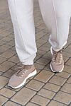 Brunello Cucinelli Кроссовки из шерсти коричневые мужские коричневые - логотип, контрастная подошва. 100% шерсть. шнуровка. Высота подошвы: 4 см. резина. Страна производитель: Италия. Уход: специализированная чистка - фото 7
