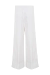 White cotton and elastane pants for women P.A.R.O.S.H. - branded accessories. 98% cotton, 2% elastane. Country of manufacture: Italy. Care: specialized cleaning - photo 6