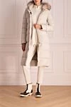 White coat for women Moorer - 88% polyamide, 12 polyurethane, fluff. zipper. Country of manufacture: Italy. Care: specialized cleaning - photo 2