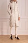 Moorer White coat for women - 88% polyamide, 12 polyurethane, fluff. zipper. Country of manufacture: Italy. Care: specialized cleaning - photo 3