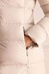 White coat for women Moorer - 88% polyamide, 12 polyurethane, fluff. zipper. Country of manufacture: Italy. Care: specialized cleaning - photo 6