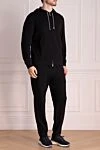 Brunello Cucinelli Мақта мен полиамидтен тігілген ерлер спорттық костюмі, қара - Қосымша: капюшон. Құрамы: 93% мақта, 7% полиамид. Жабылуы: жіп, найзағай. Қалталар: төрт бүйір қалта. Шығарылған елі: Италия. Күтім: арнайы тазалау - фото 3