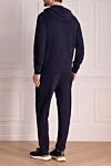 Костюм спортивный мужской из хлопка и полиамида синий Brunello Cucinelli - Капюшон. 93% хлопок, 7% полиамид. Кулиска, молния. Четыре боковых кармана. Страна производитель: Италия. Уход: специализированная чистка - фото 4