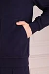 Костюм спортивный мужской из хлопка и полиамида синий Brunello Cucinelli - Капюшон. 93% хлопок, 7% полиамид. Кулиска, молния. Четыре боковых кармана. Страна производитель: Италия. Уход: специализированная чистка - фото 6