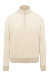 Loro Piana Cashmere troyer men's beige - 100% cashmere. Closure: zipper. Country of manufacture: Italy. Care: specialized cleaning - photo 1