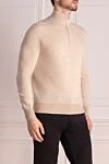 Loro Piana Cashmere troyer men's beige - 100% cashmere. Closure: zipper. Country of manufacture: Italy. Care: specialized cleaning - photo 3