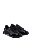 Dolce & Gabbana Black men's sneakers - logo. 30% cotton, 10% elastane, 10% polyamide. Country of manufacture: Italy. Care: specialized cleaning - photo 3