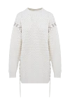 Giuseppe Di Morabito White merino and cashmere dress for women - textured knitwear. 90% merino, 10% cashmere. Country of manufacture: Italy. Care: specialized cleaning - photo 1