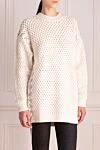 Giuseppe Di Morabito White merino and cashmere dress for women - textured knitwear. 90% merino, 10% cashmere. Country of manufacture: Italy. Care: specialized cleaning - photo 3