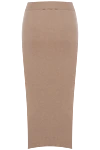 Юбка бежевая женская Brunello Cucinelli - завязка. 58% кашемир, 23% полиамид, 19% полиэстер. Страна производитель: Италия. Уход: специализированная чистка - фото 6