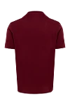 Футболка из хлопка мужская бордовая Brunello Cucinelli - окантовка воротника. 100% хлопок . Страна производитель: Италия. Уход: специализированная чистка - фото 6
