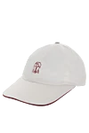 Brunello Cucinelli Cap made of polyester and polyamide white men's - logo. 70% polyester, 30% polyamide. Country of origin: Italy. Care: specialized cleaning - photo 3