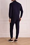 Костюм спортивный мужской из хлопка и полиамида синий Brunello Cucinelli - Капюшон. 93% хлопок, 7% полиамид. Кулиска, молния. Четыре боковых кармана. Страна производитель: Италия. Уход: специализированная чистка - фото 4