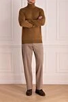 Men's cashmere and wool golf, brown Loro Piana - 100% wool. Country of manufacture: Italy. Care: specialized cleaning - photo 2