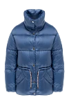 Khrisjoy Women's blue polyamide down jacket - 100% polyamide. zipper, buttons, drawstring. two side pockets. Country of manufacture: Italy. Care: specialized cleaning - photo 1