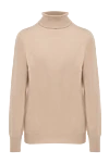 D.Exterior Beige golf for women - 30% cashmere, 30% viscose, 20% wool, 20% polyamide. Country of manufacture: Italy. Care: specialized cleaning - photo 1