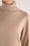 D.Exterior Beige golf for women - 30% cashmere, 30% viscose, 20% wool, 20% polyamide. Country of manufacture: Italy. Care: specialized cleaning - photo 5