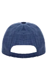 Blue men's cap Cesare di Napoli - 40% cotton, 37% wool, 23% silk. Country of manufacture: Italy. Care: specialized cleaning - photo 4