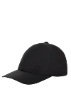 Cesare di Napoli Men's black wool and polyamide cap - 54% wool, 46% polyamide. Country of manufacture: Italy. Care: specialized cleaning - photo 3