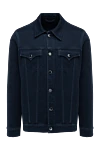 Scissor Scriptor Blue denim jacket for men - worn effect. four pockets. 70% cotton, 28% polyester, 2% elastane. buttons. Country of manufacture: Italy. Care: specialized cleaning - photo 1